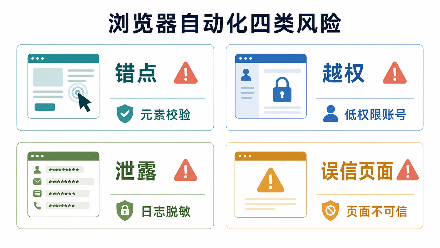 AI浏览器自动化风险节点图