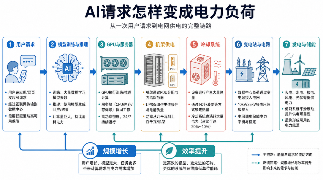AI数据中心用电链条