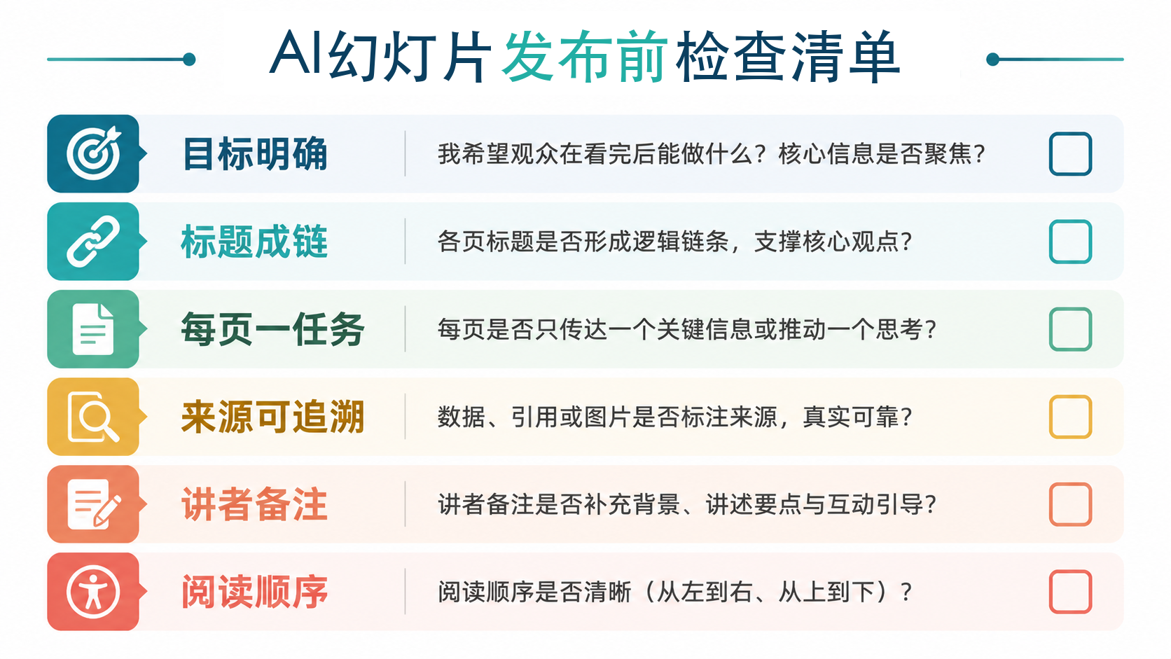 发布前检查清单