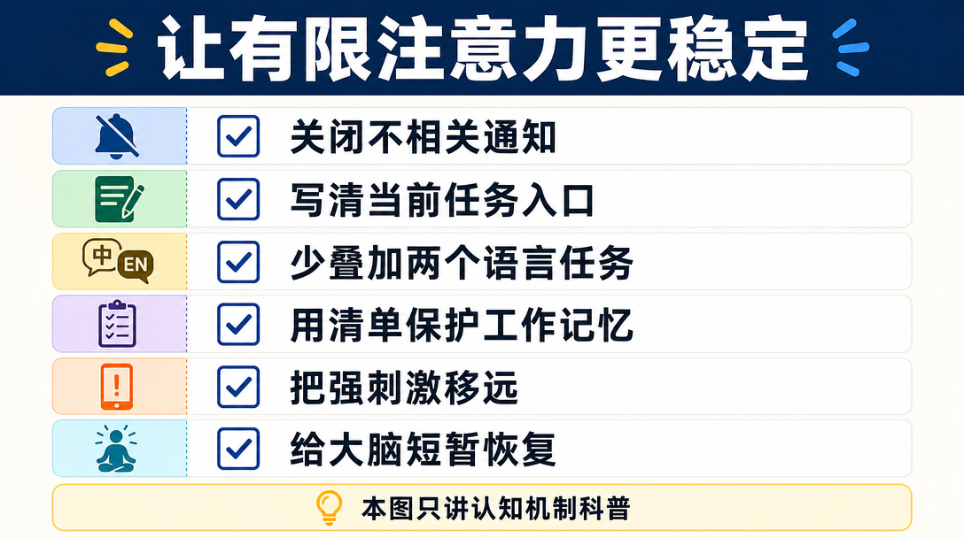 注意力环境设计清单