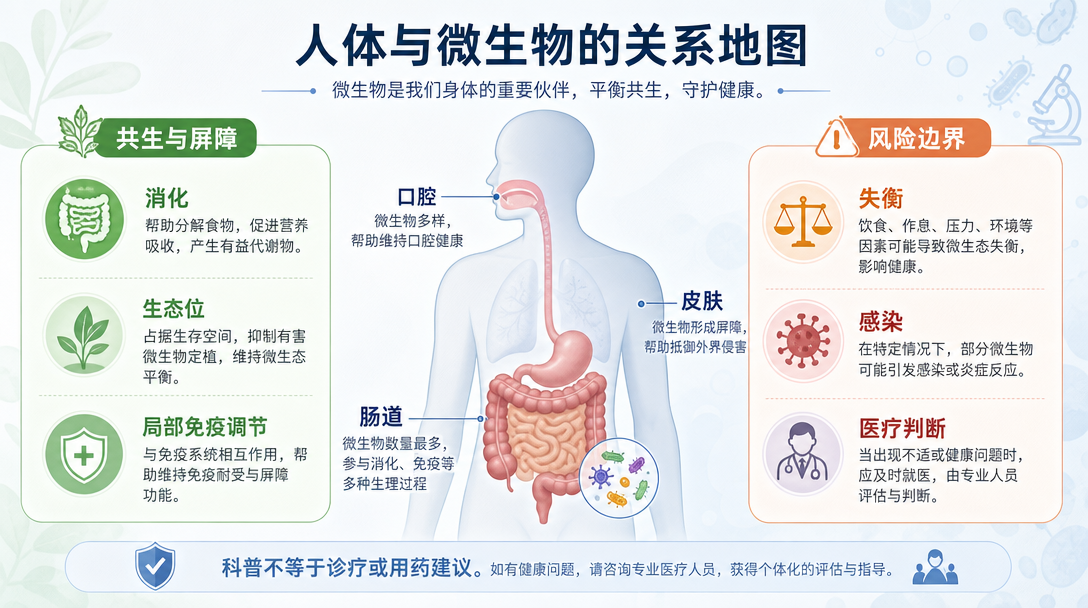 细菌与人体微生物组边界图