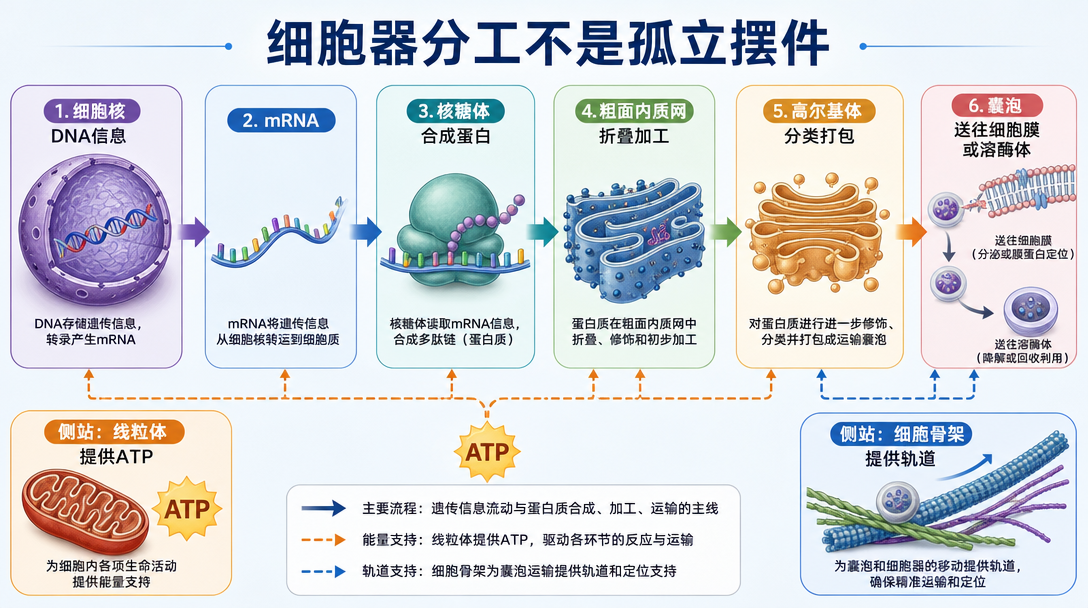 细胞器分工调度图
