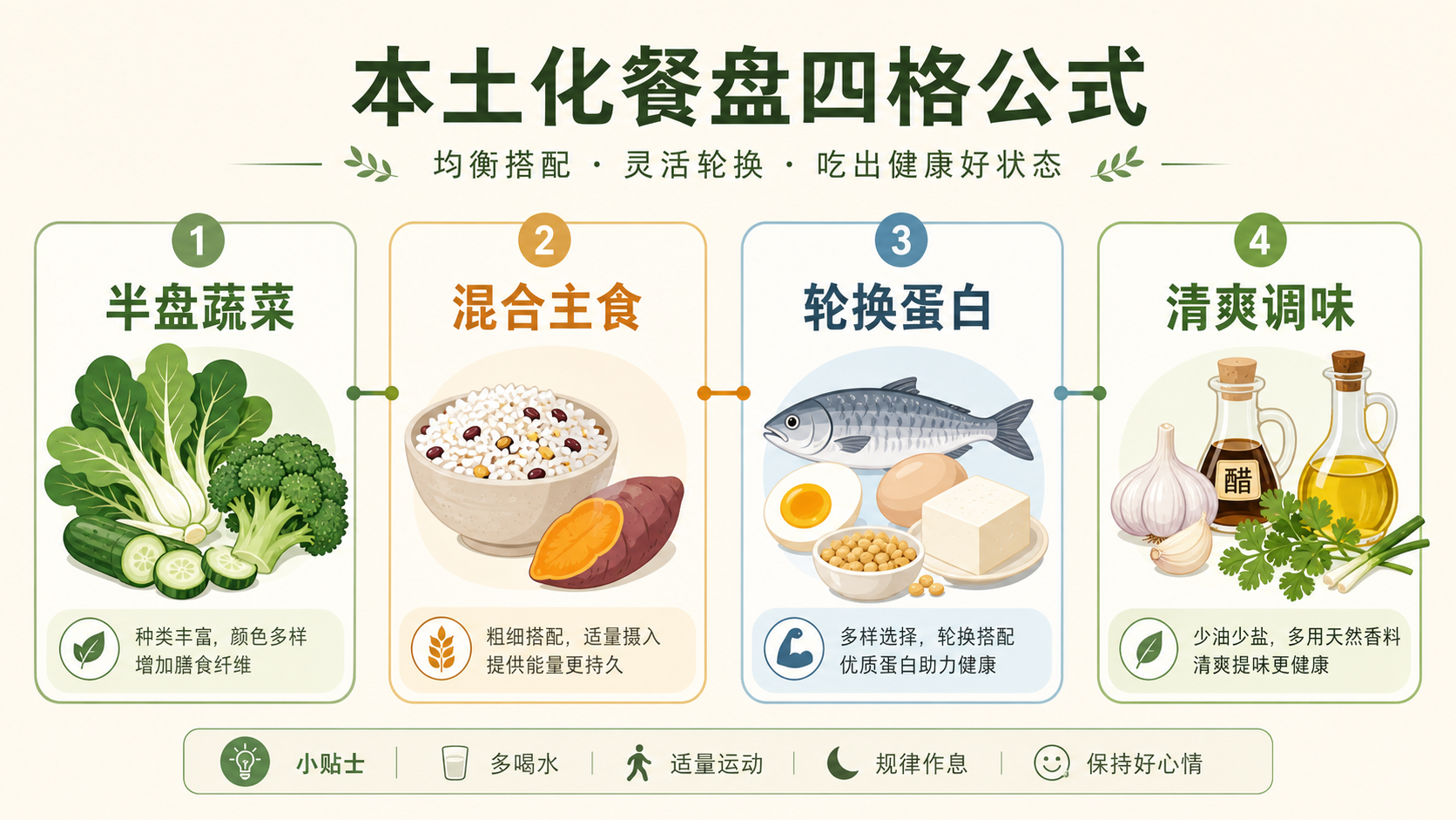 本土化地中海式饮食搭配四格公式