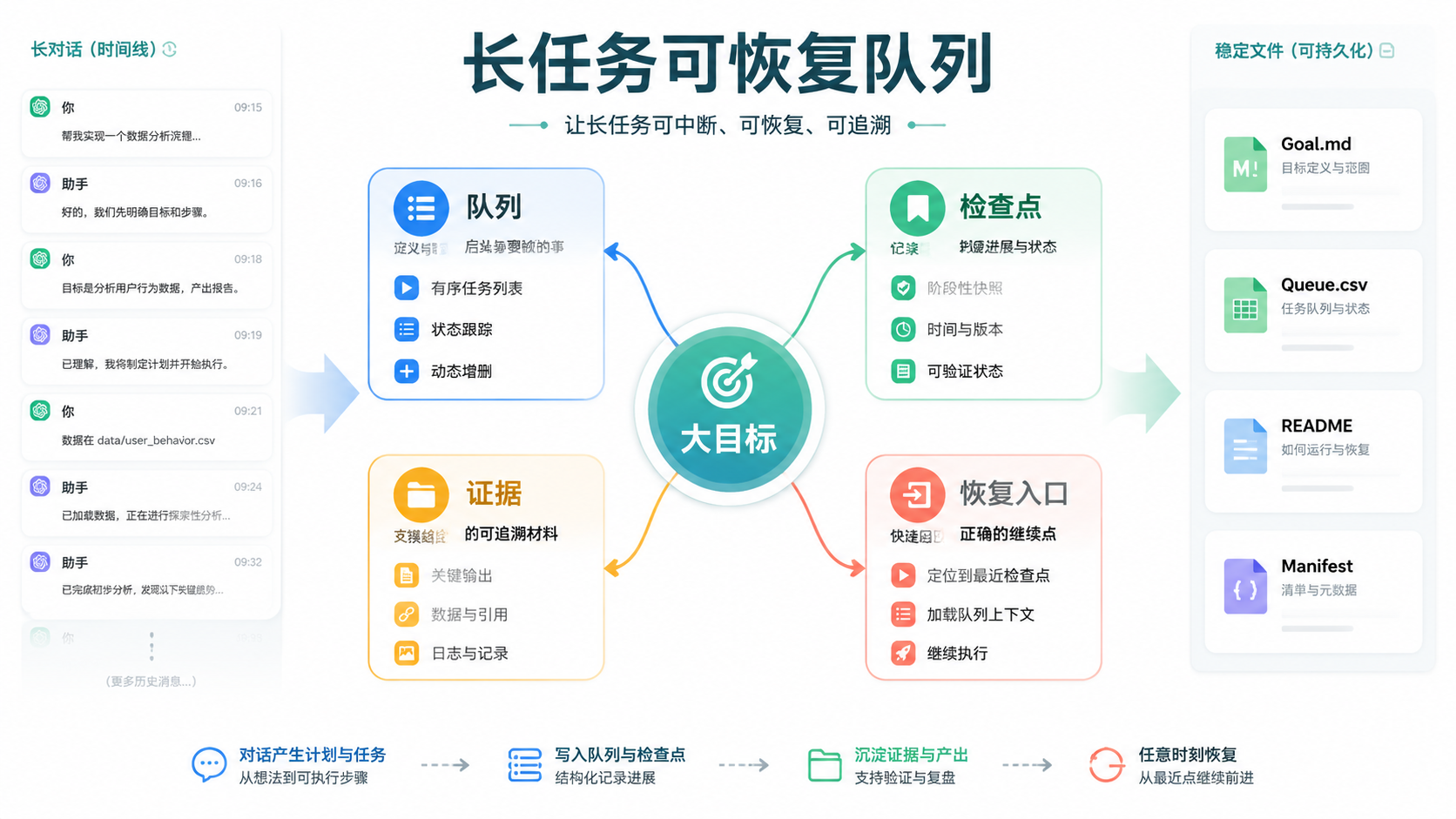 长任务可恢复队列拓扑图