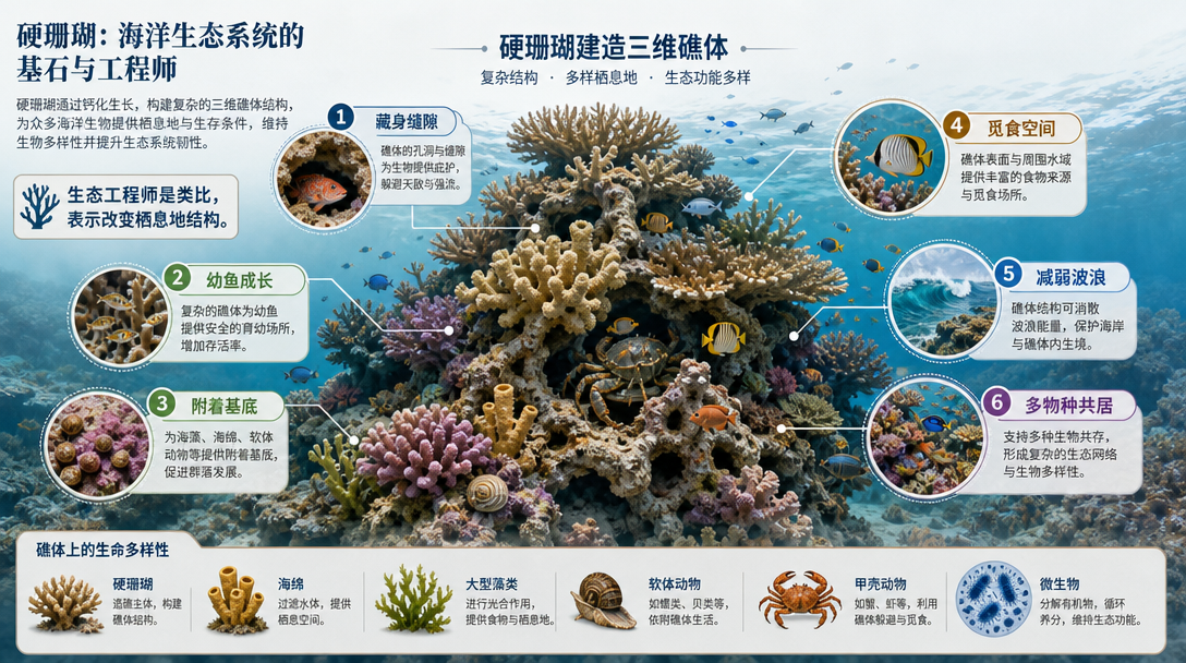 珊瑚礁生态工程师作用图
