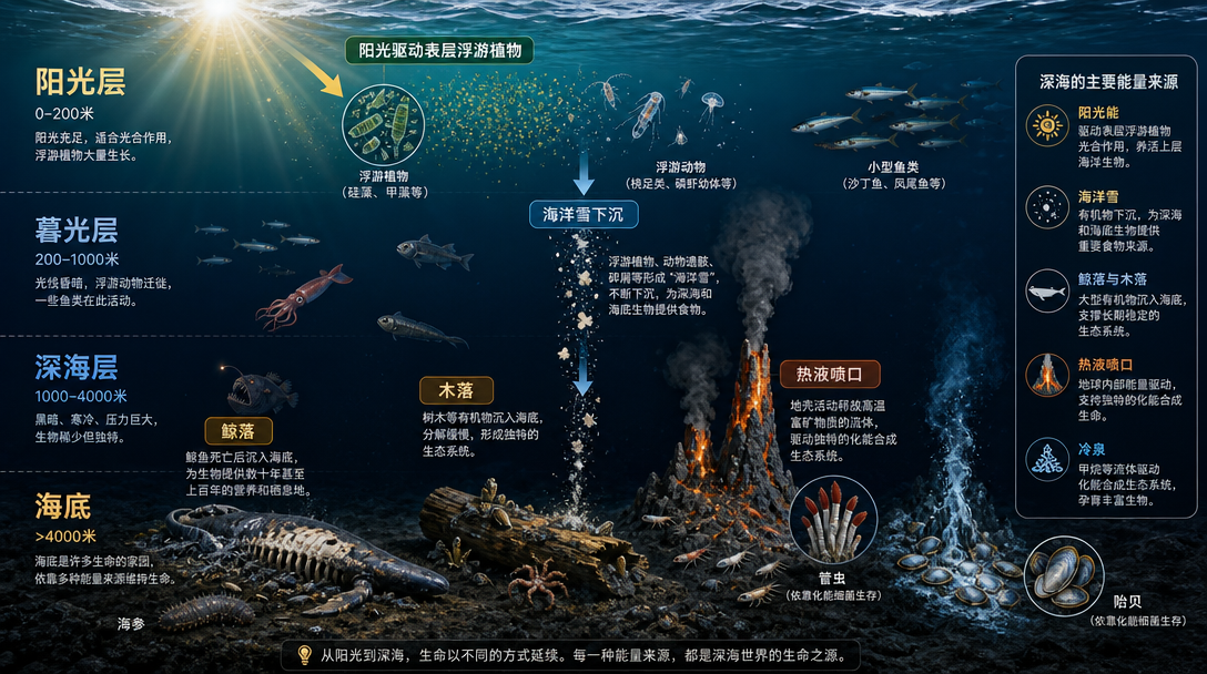 深海分层与能量入口