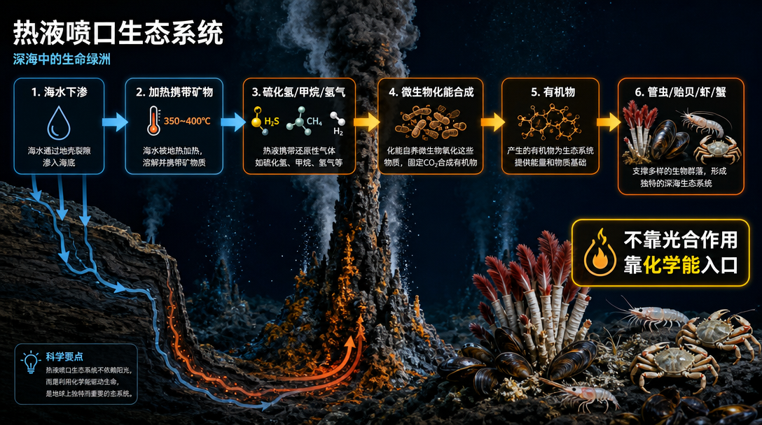 热液喷口化能合成流程