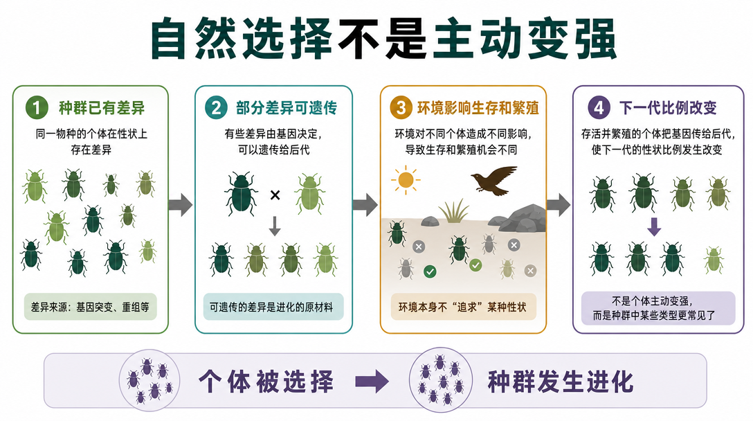 自然选择流程图