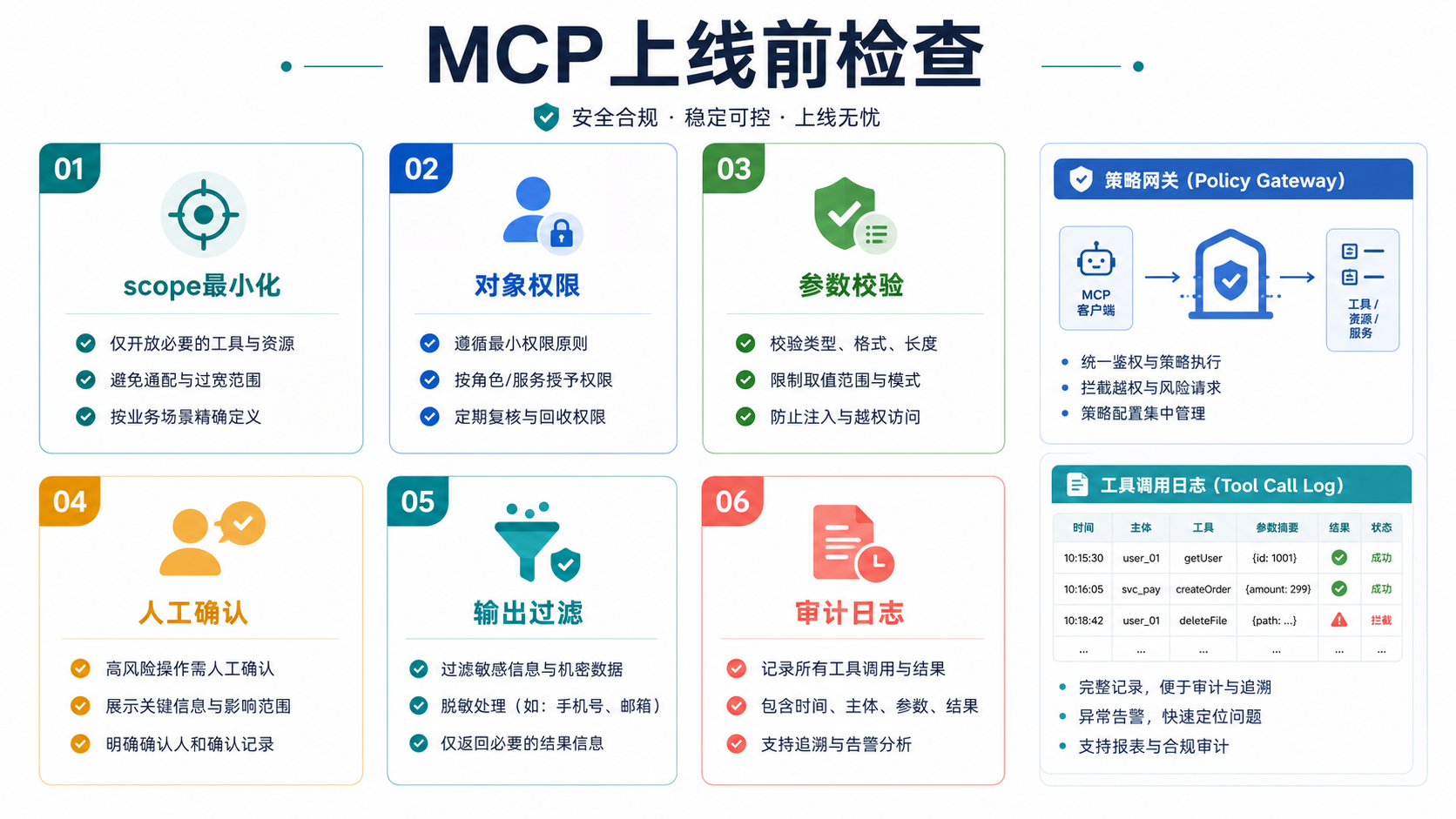 MCP权限上线清单图