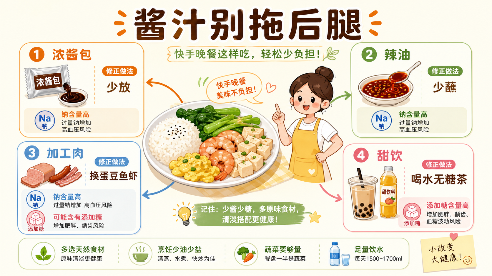 快手晚餐酱汁钠糖避坑图