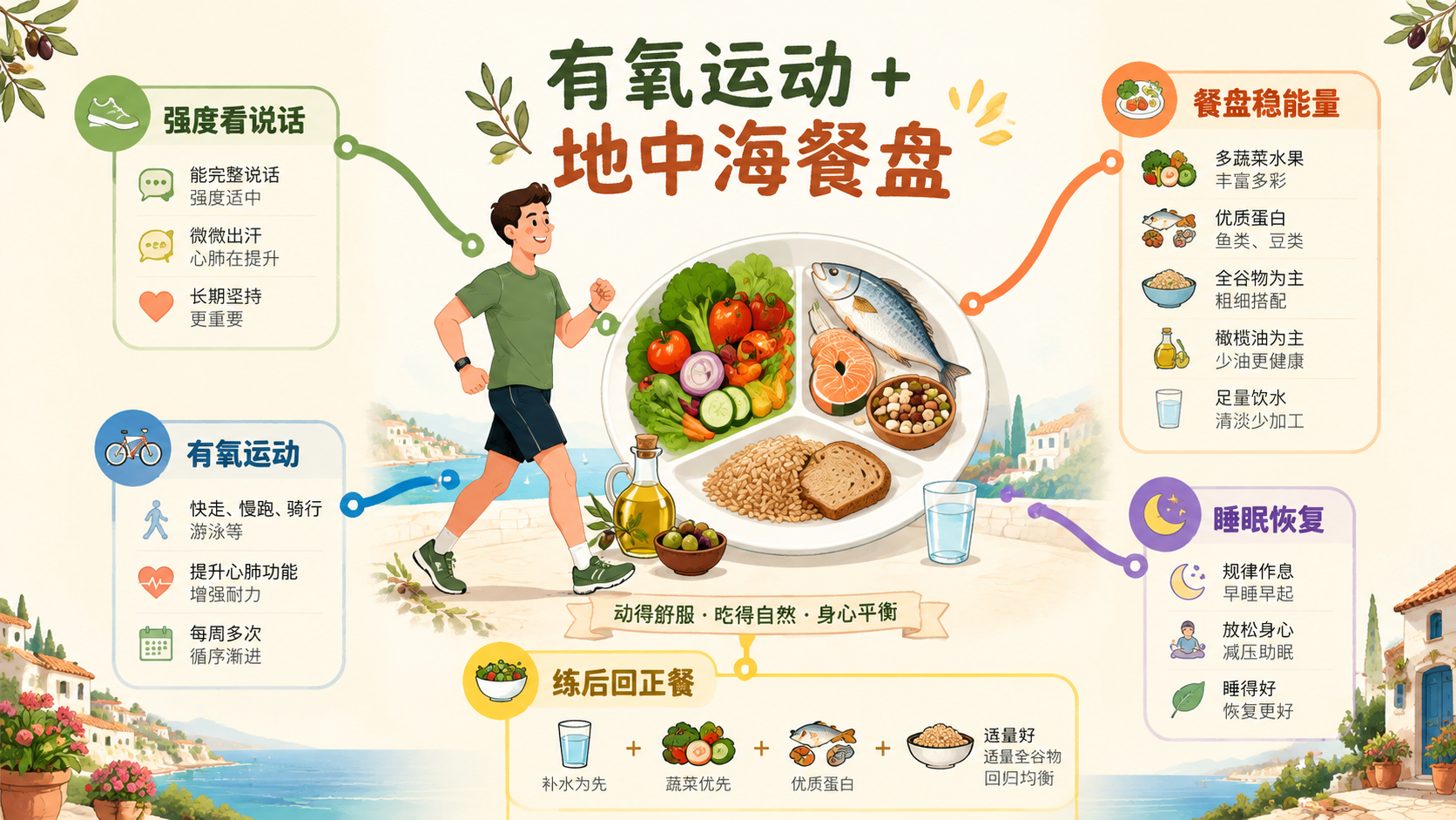 地中海饮食如何配合有氧运动