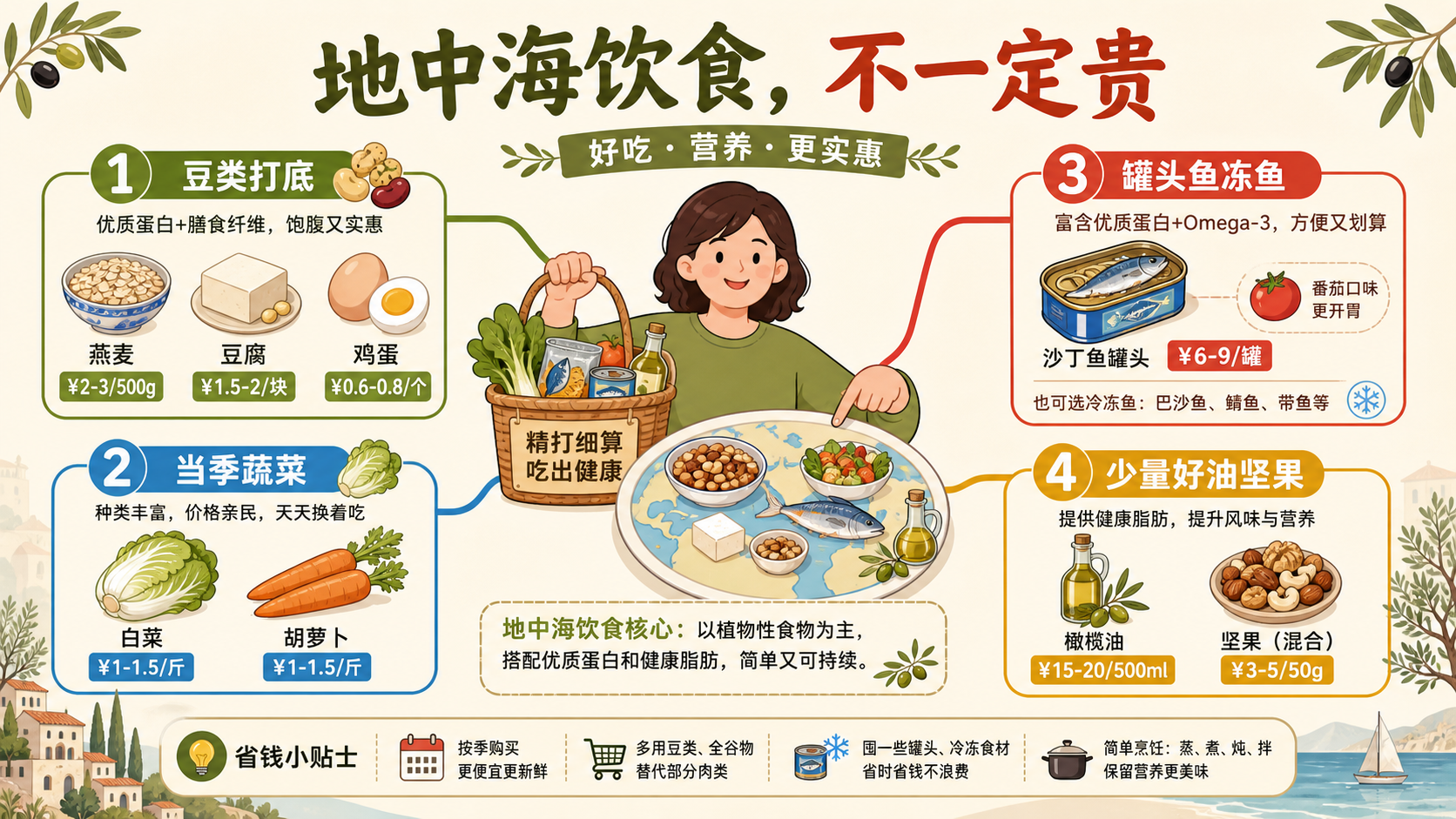 平价地中海饮食总览知识图