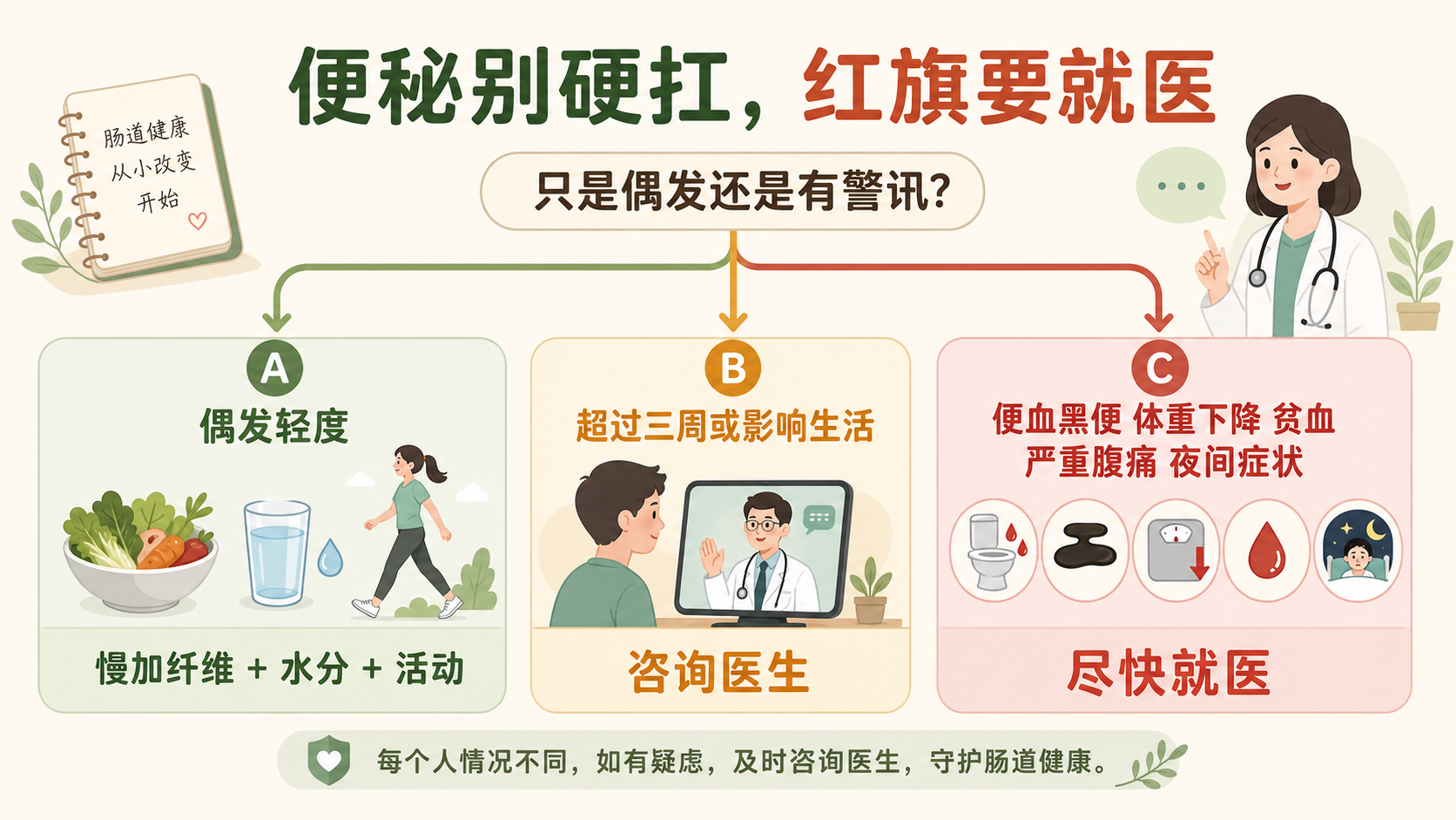 便秘红旗和就医决策树