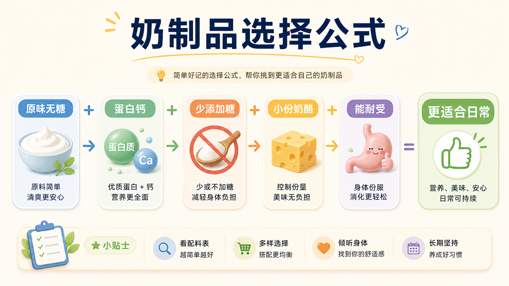 地中海奶制品选择公式图