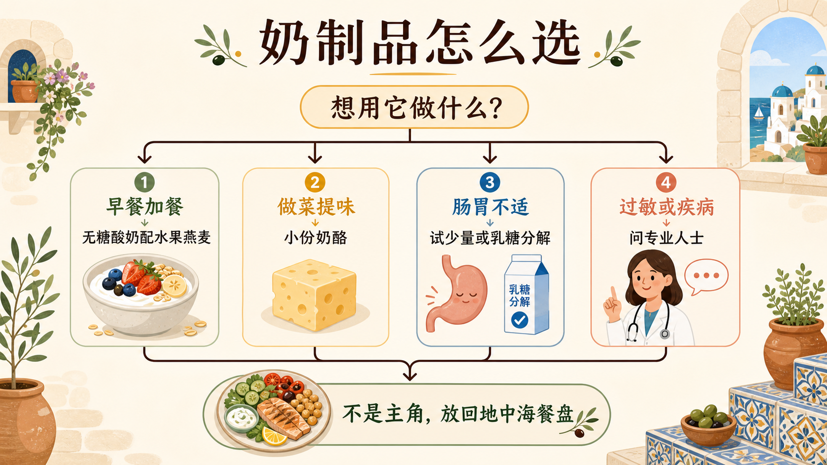 地中海奶制品选择决策树