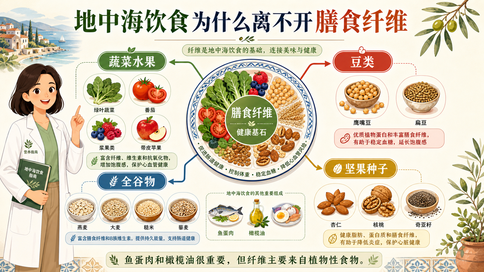 地中海饮食为什么离不开膳食纤维