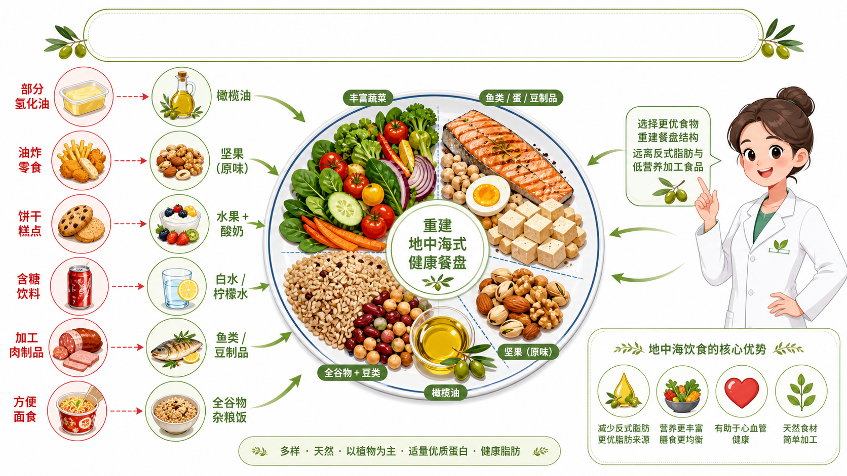 少反式脂肪和低营养超加工食品