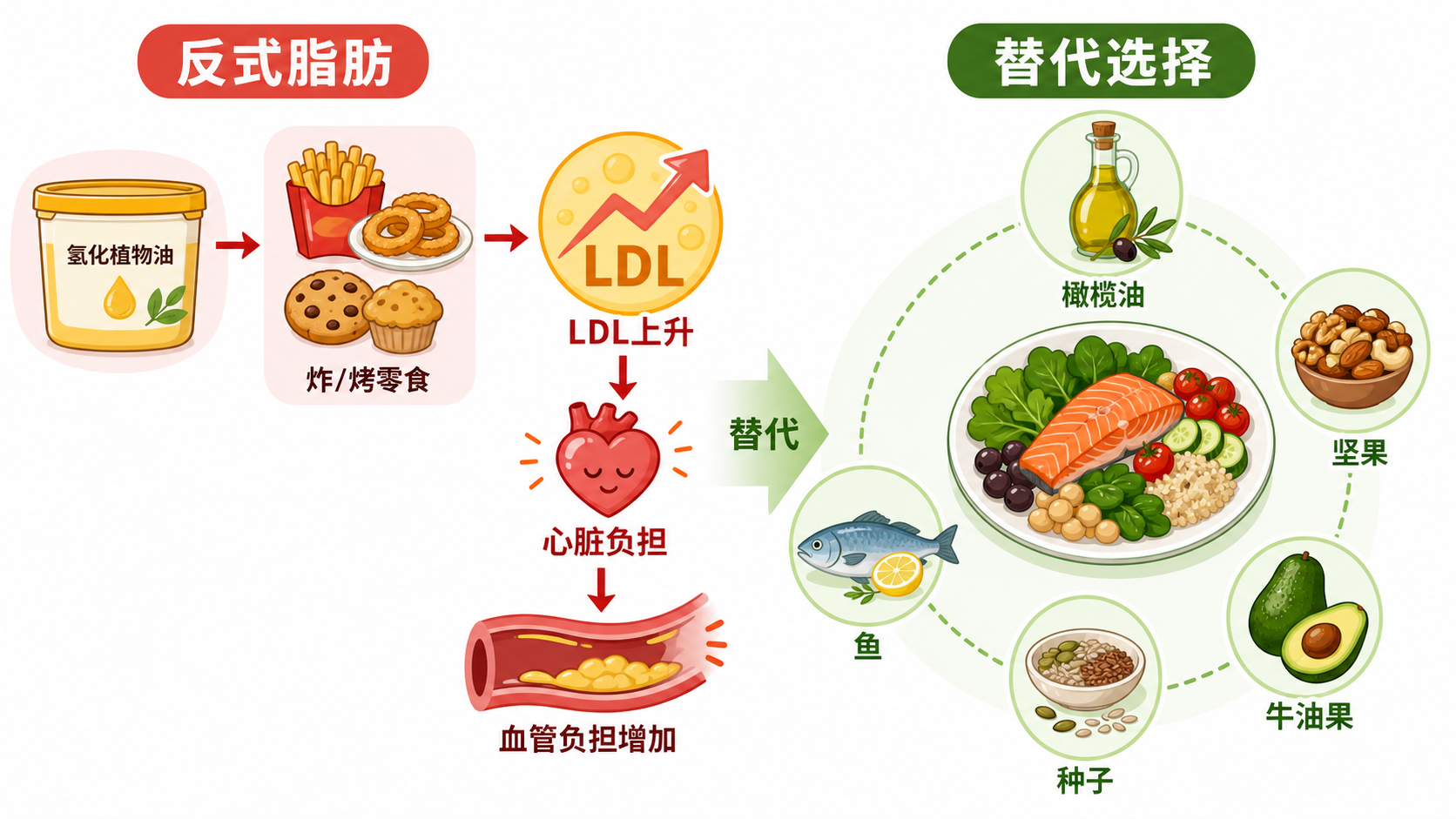 反式脂肪风险机制图