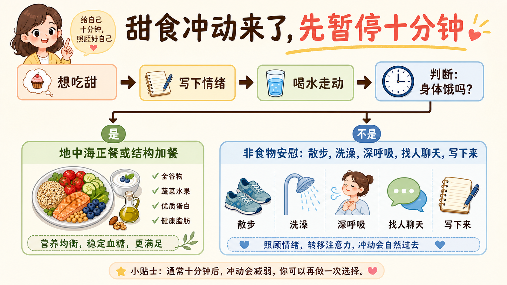 甜食冲动十分钟暂停流程