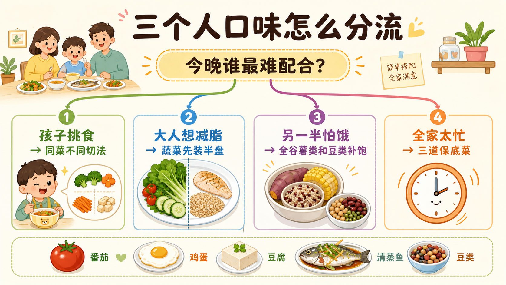 一家三口口味分流决策树