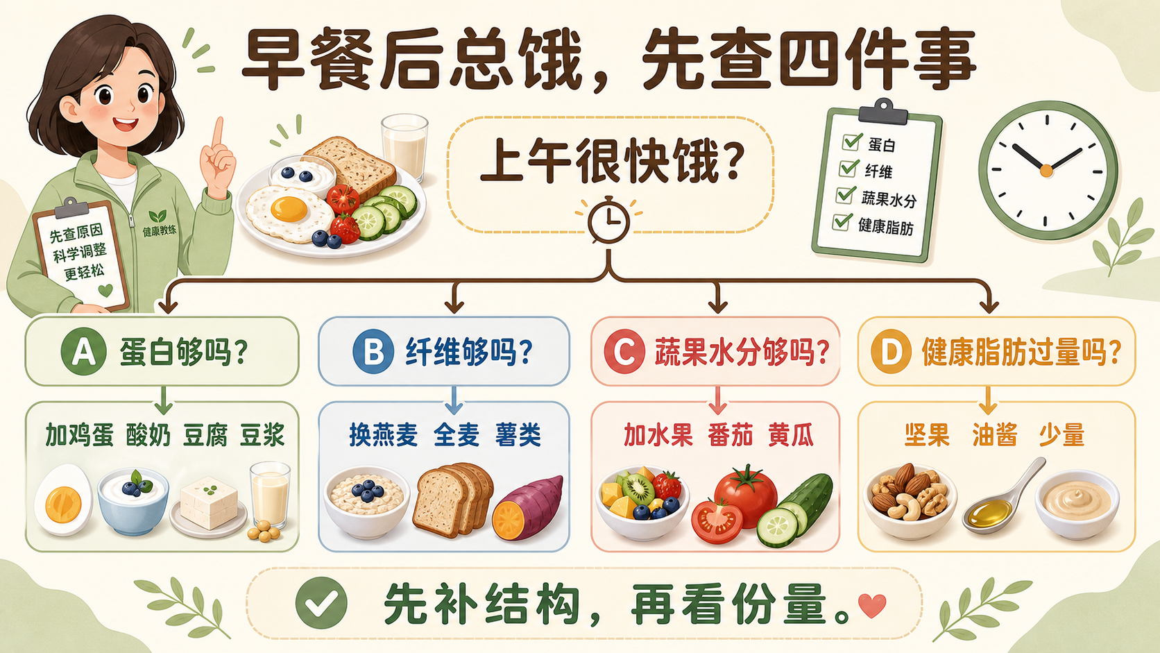 早餐后容易饿的调整决策树