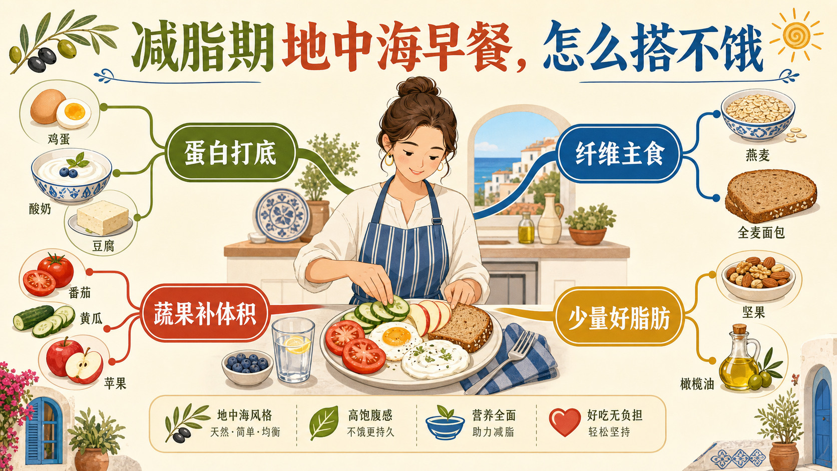 减脂期地中海早餐不饿总览图