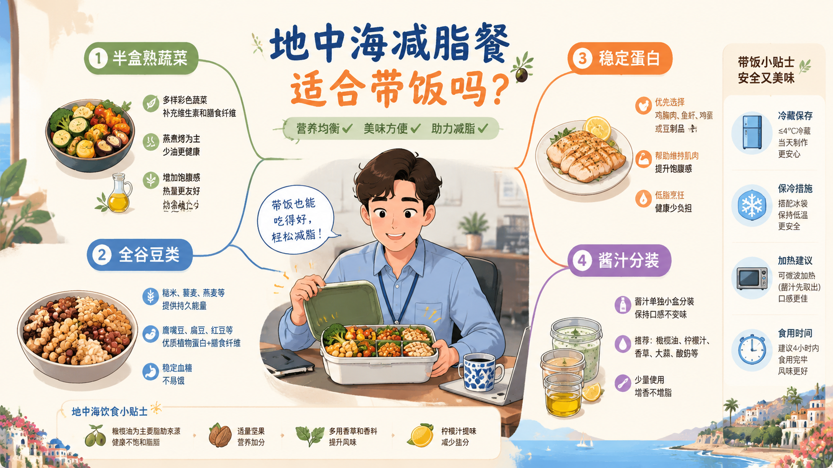 地中海减脂餐盒总览知识图