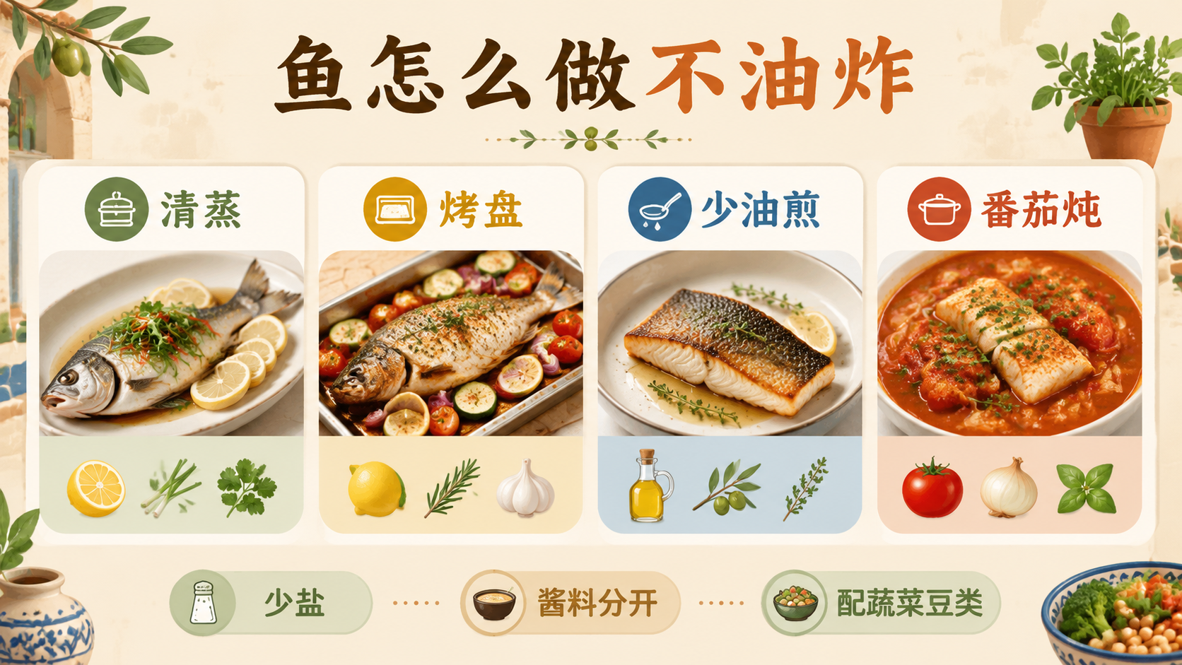 鱼类烹调方法矩阵