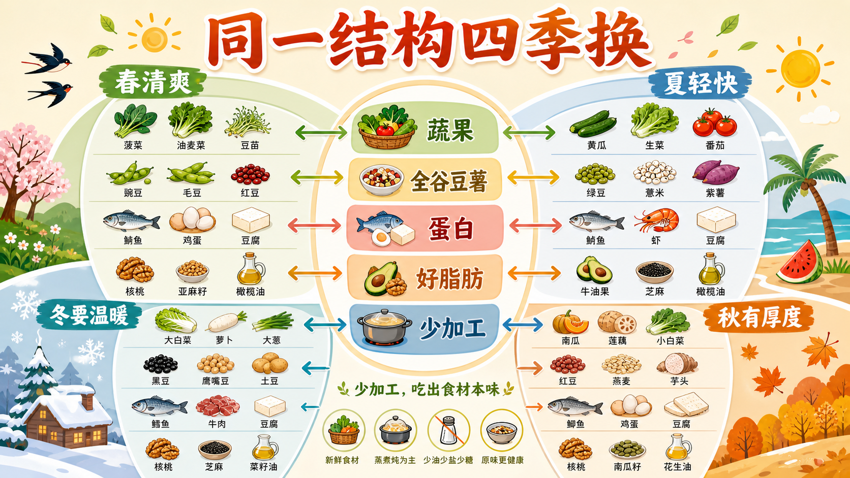 同一结构四季换