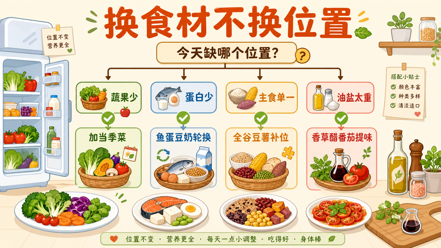 换食材不换位置