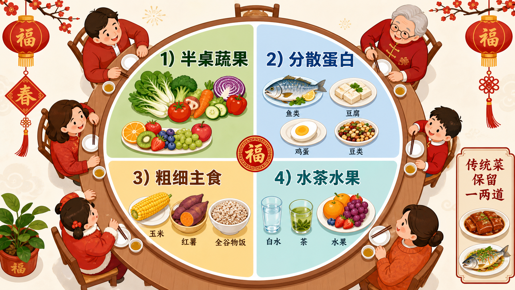 节日餐桌结构图