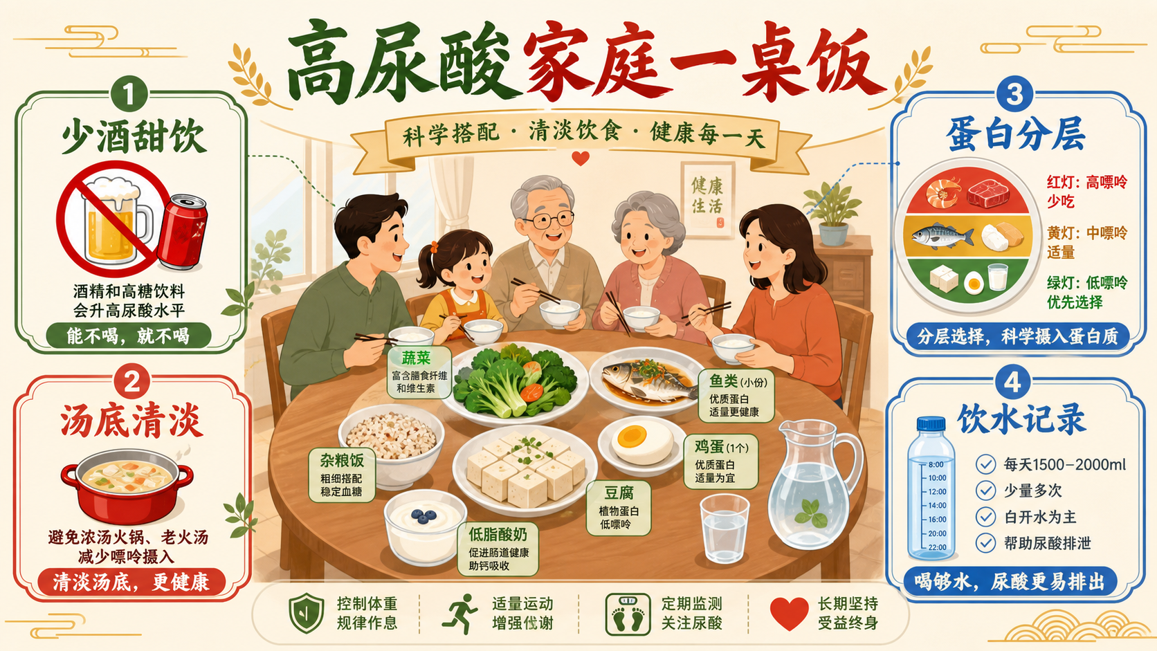 高尿酸家庭地中海餐桌总览
