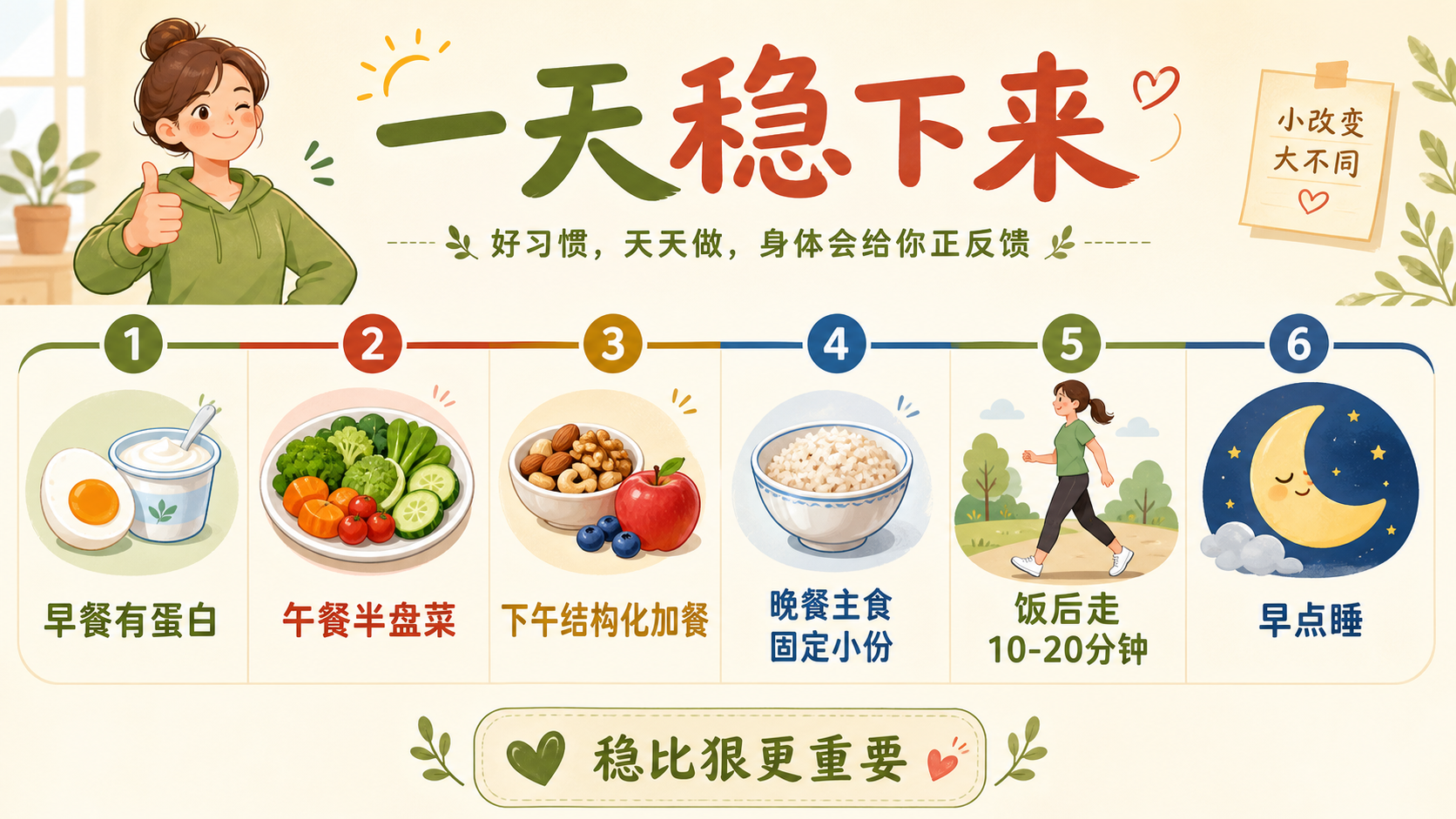饮食搭配节奏和运动睡眠图