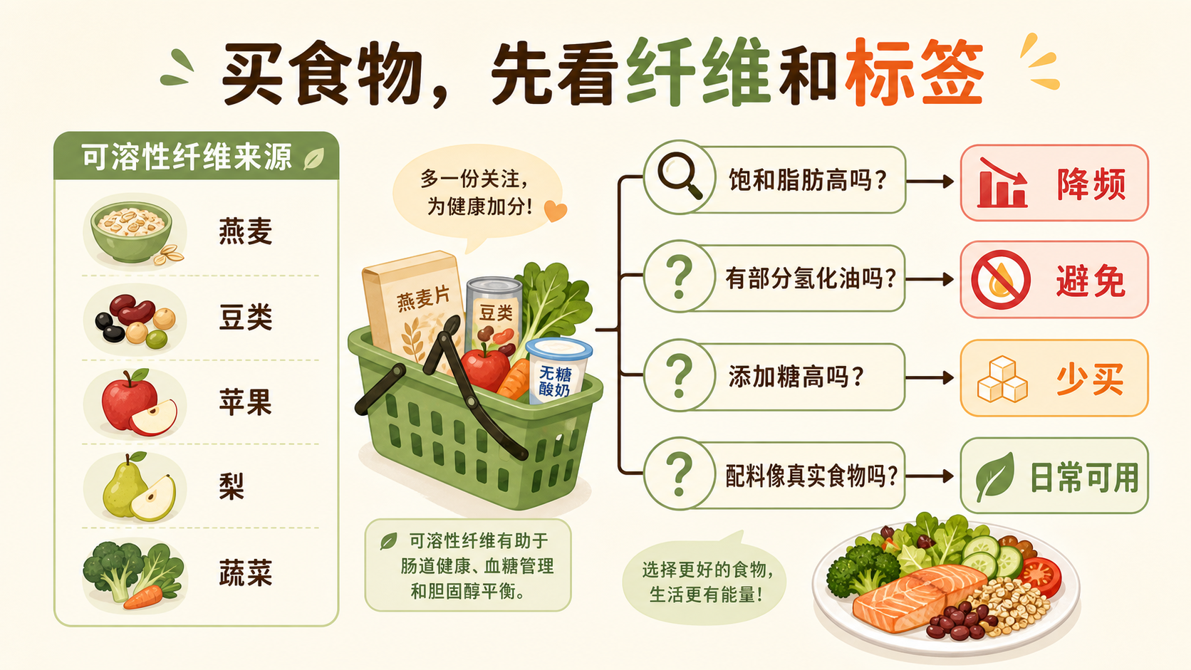 可溶性纤维和标签决策树