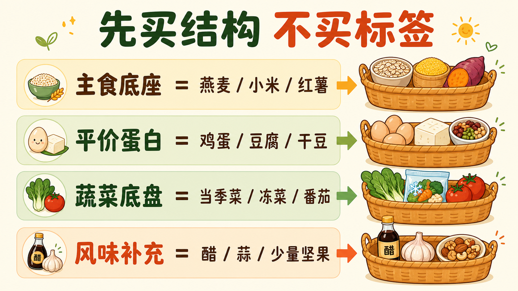 低预算采购篮公式图