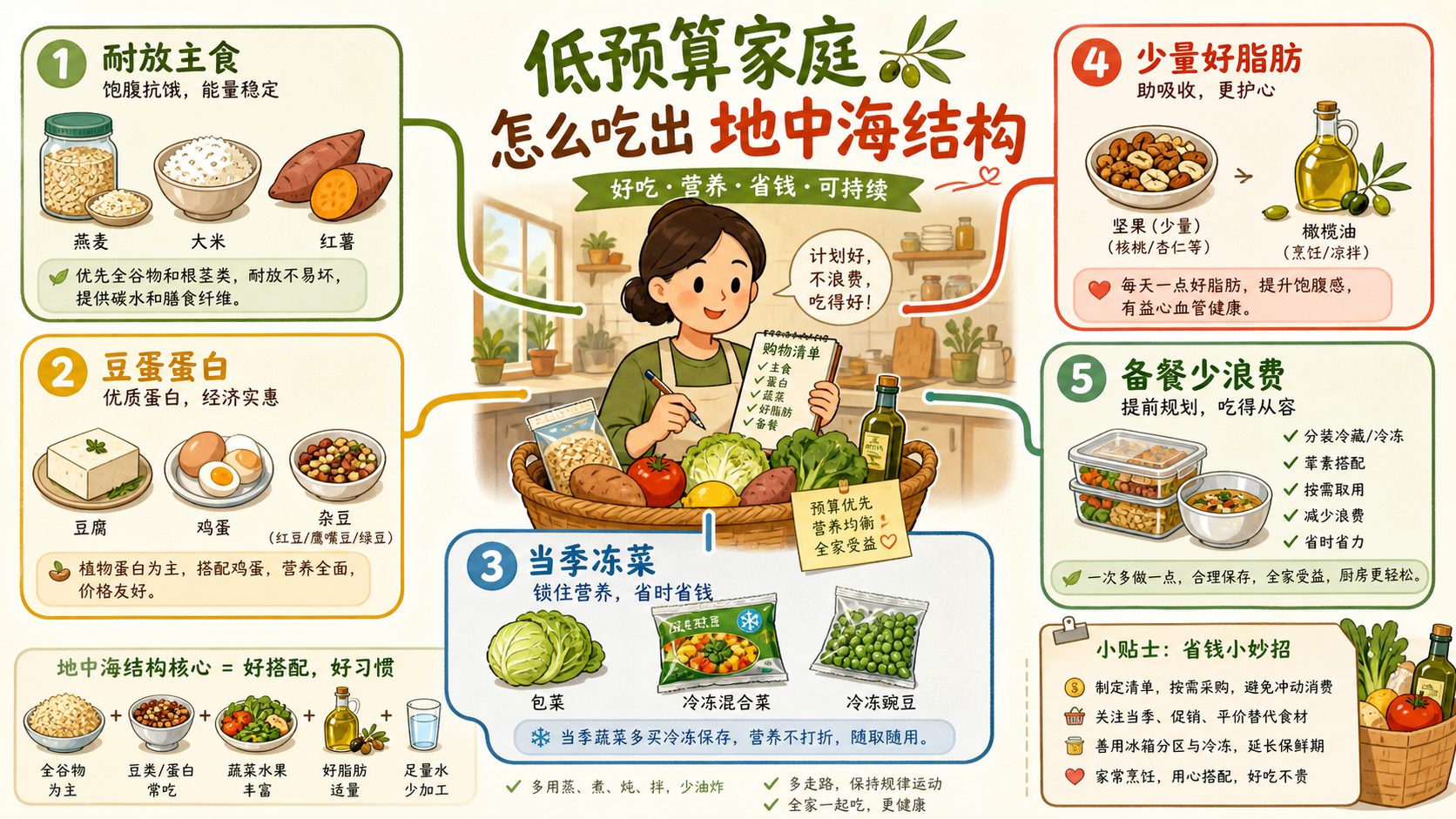 低预算家庭地中海结构总览图