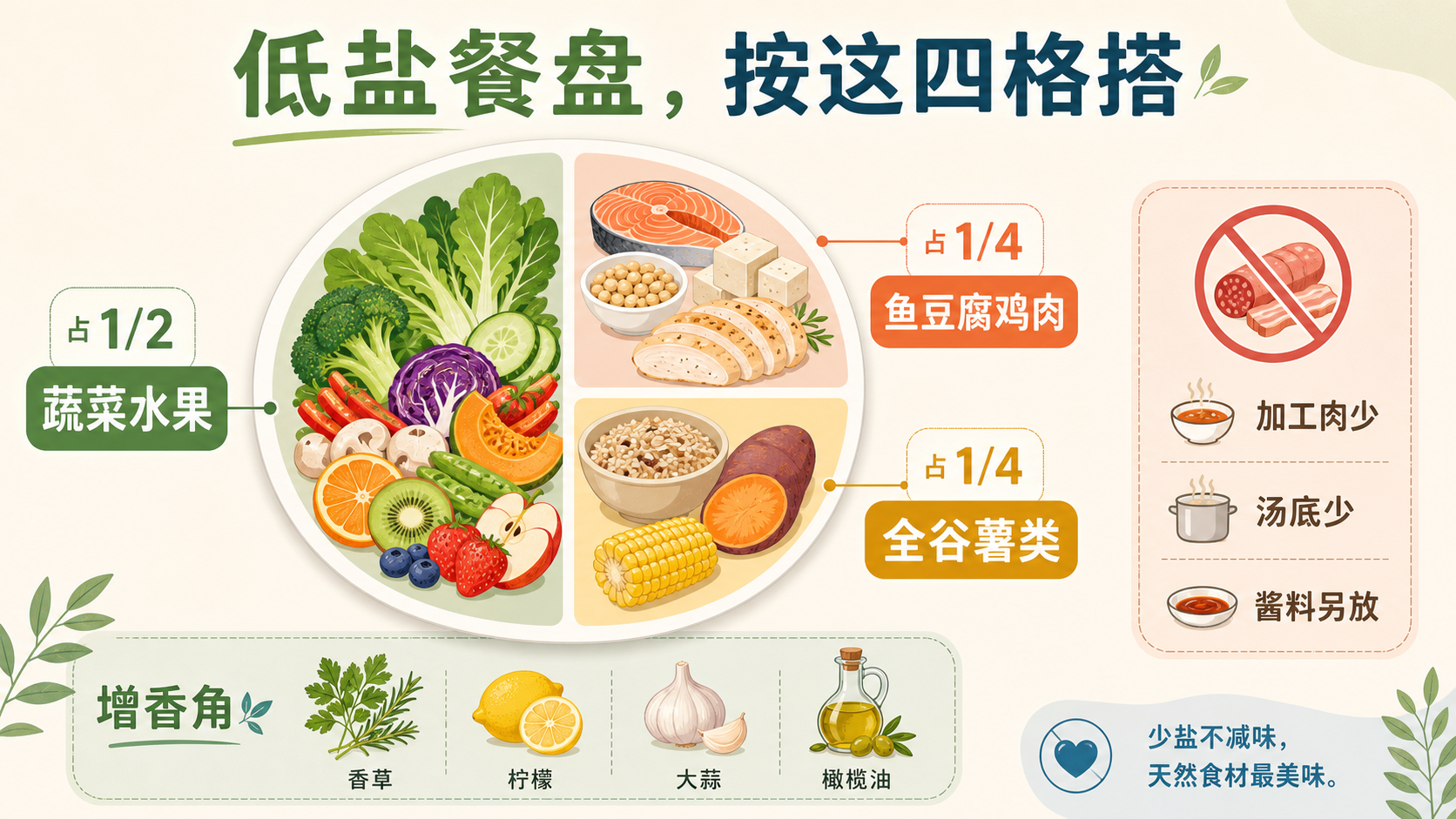 低盐版地中海式饮食搭配搭配图