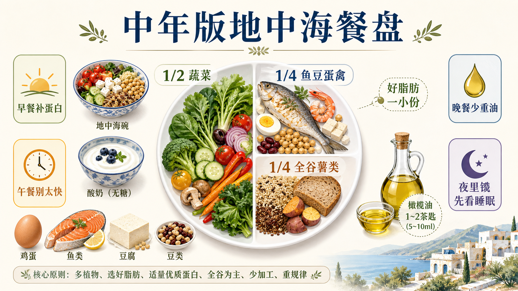 更年期中年版地中海式饮食搭配搭配图