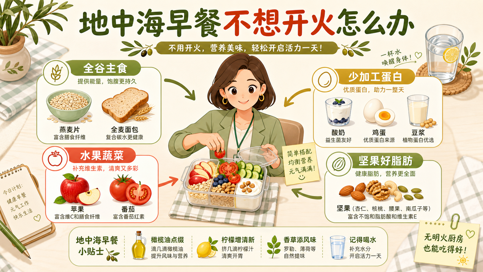 不开火地中海早餐总览图
