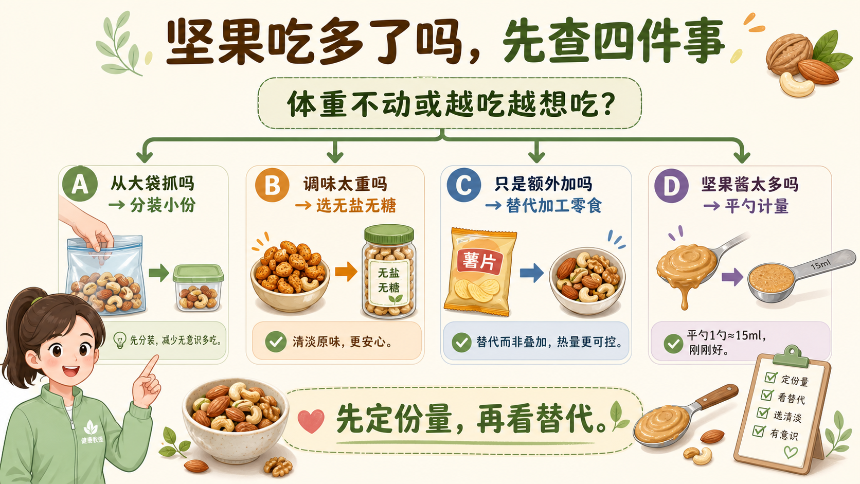 坚果吃多和体重不动调整决策树