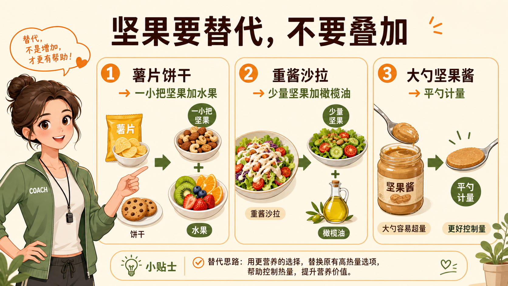 坚果替代零食和饮食搭配点缀地图