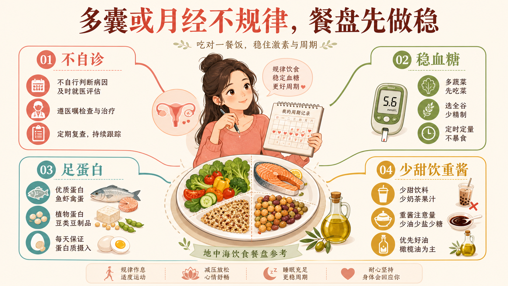 多囊与月经不规律的地中海式饮食搭配总览