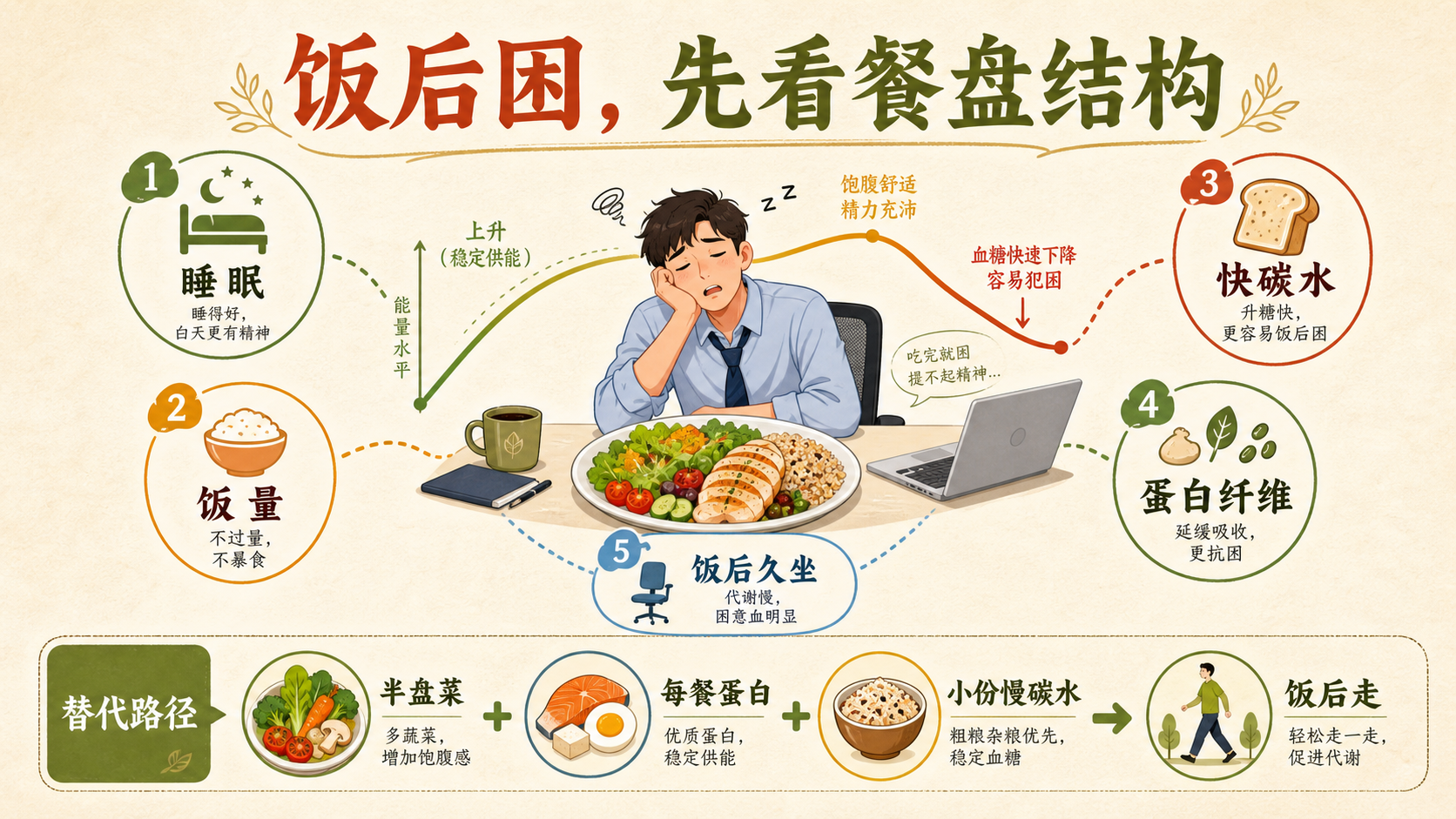 饭后困和地中海式饮食搭配总览