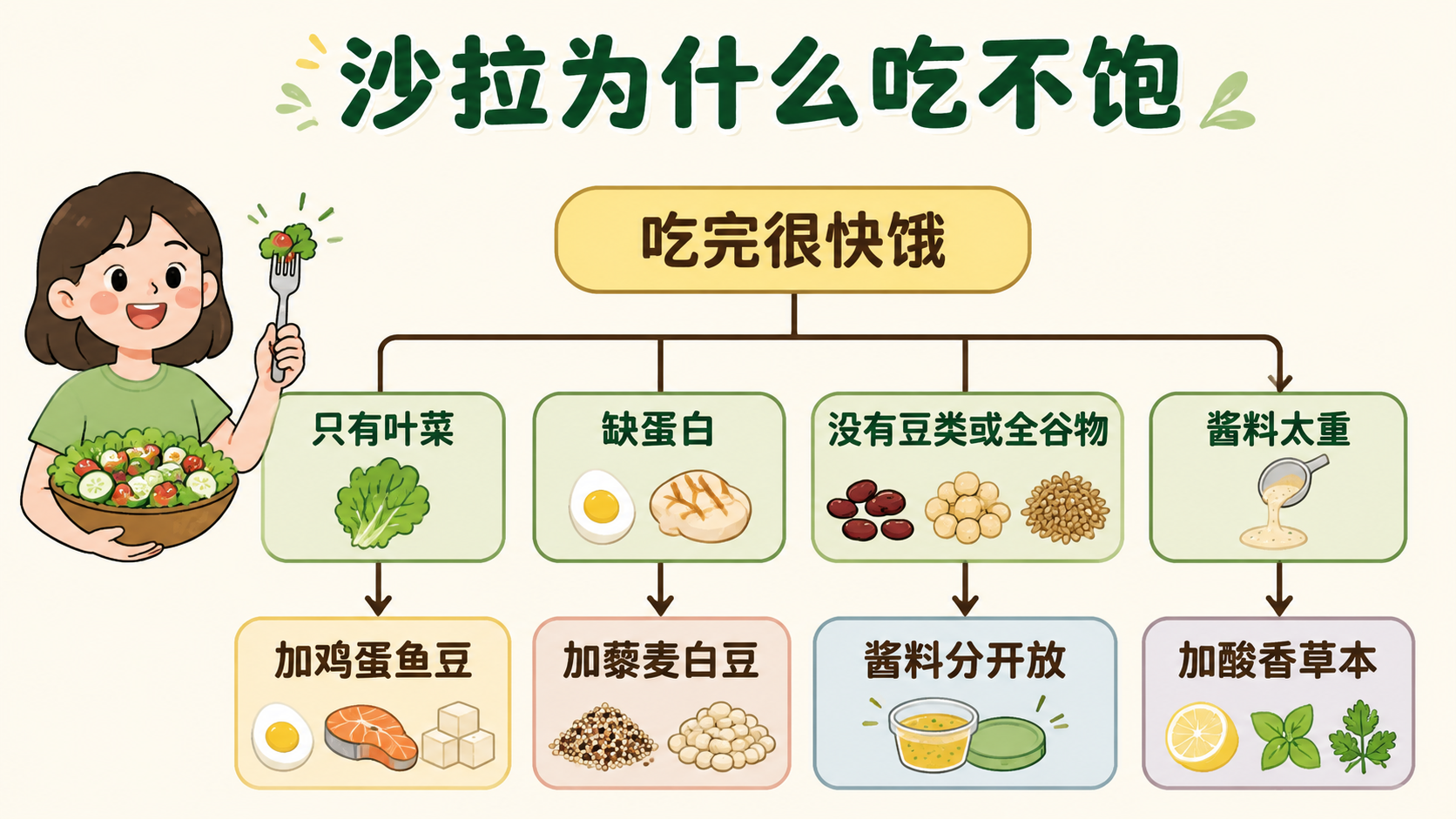 沙拉吃不饱原因决策树