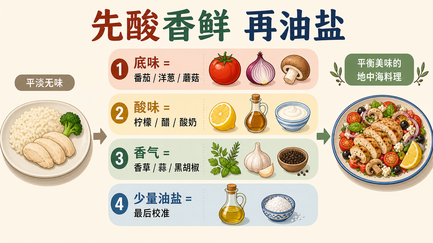 地中海四层调味公式