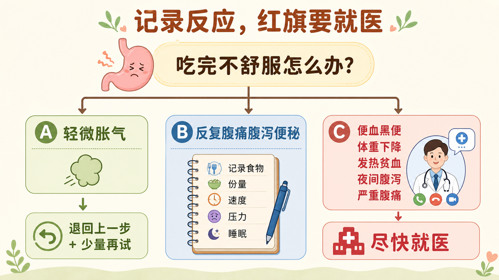 症状记录和就医红旗决策树