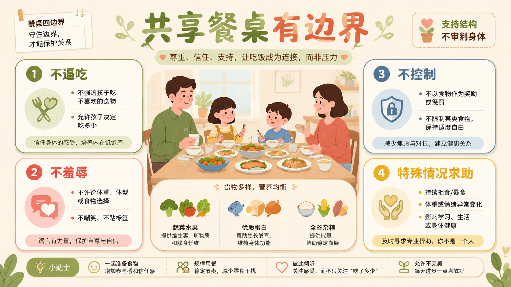 共享餐桌有边界