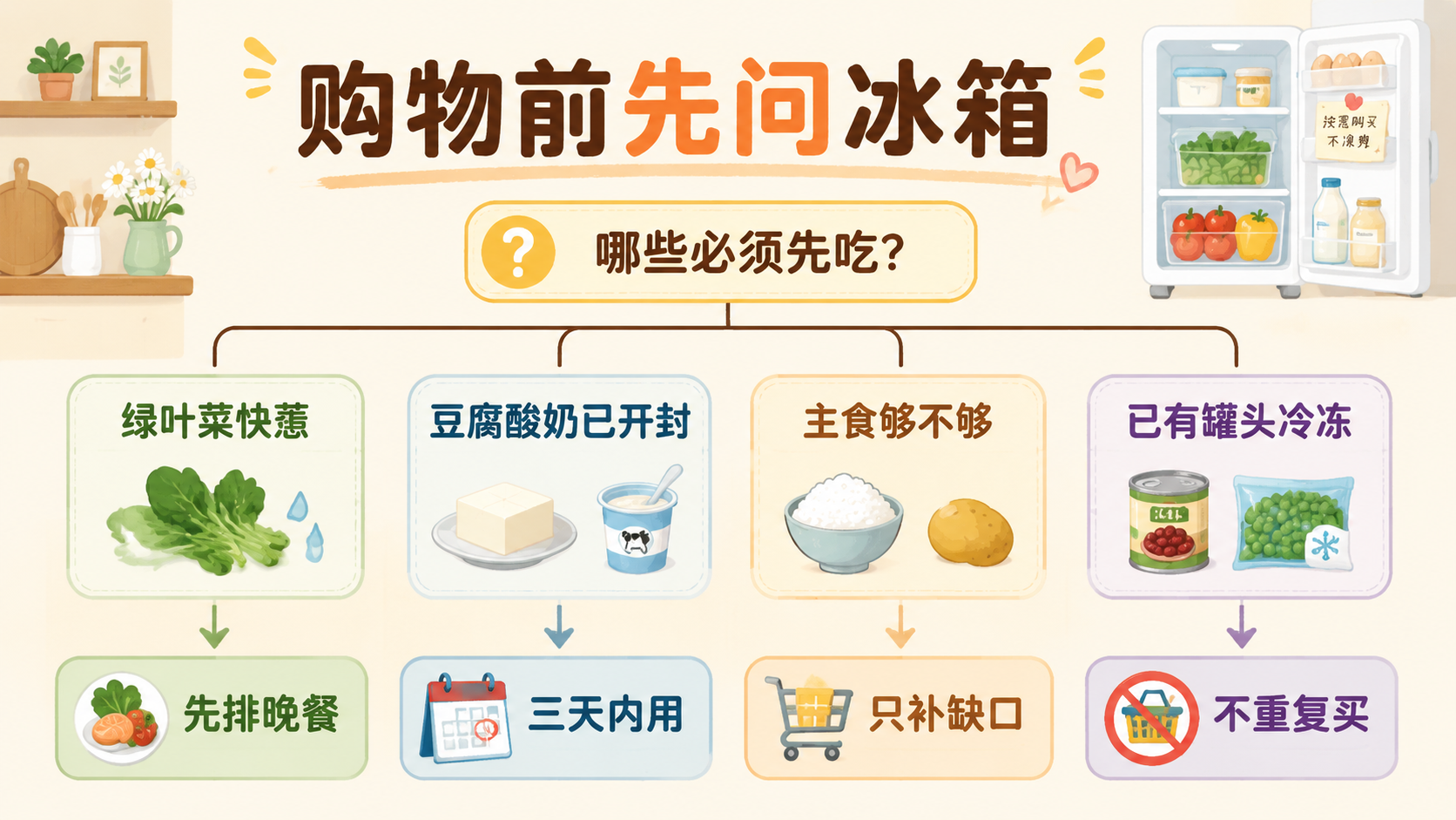 冰箱盘点决策树