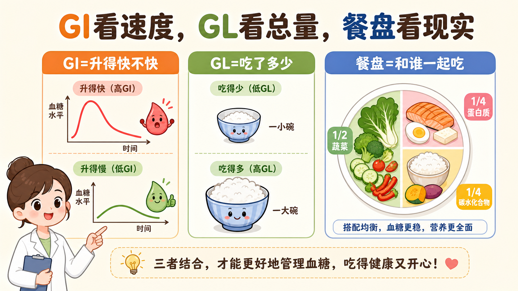 GI、GL和饮食搭配现实决策图