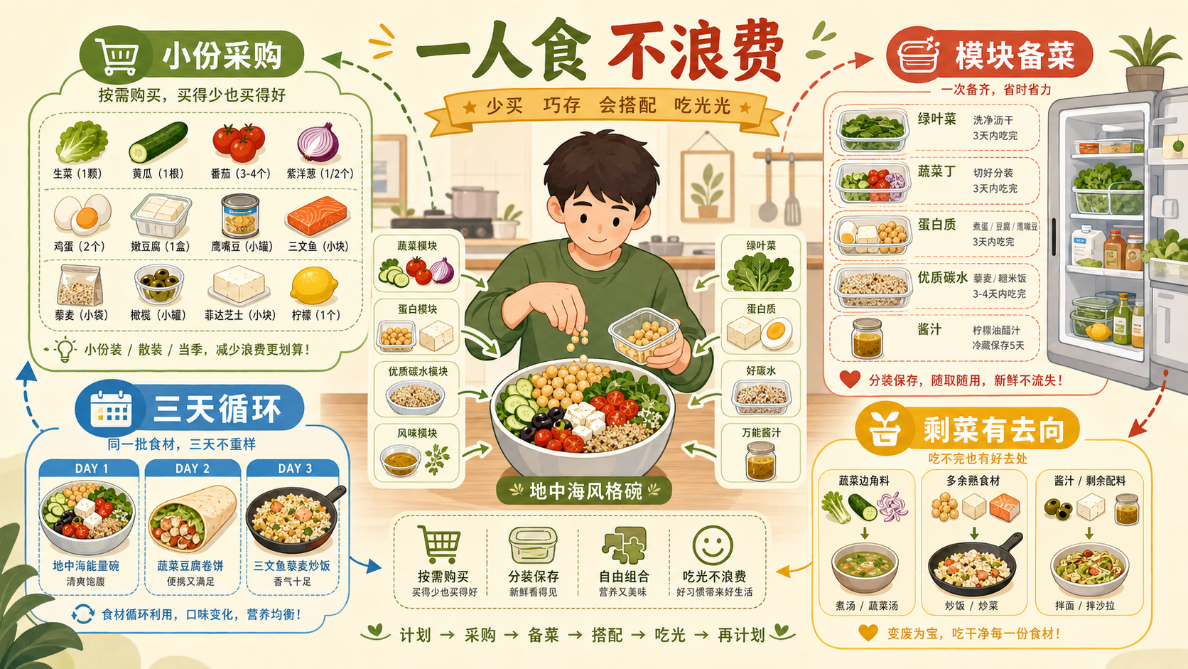 一人食 不浪费